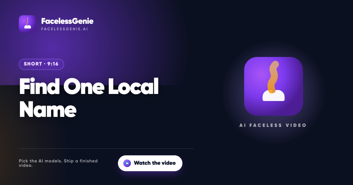 Find One Local Name