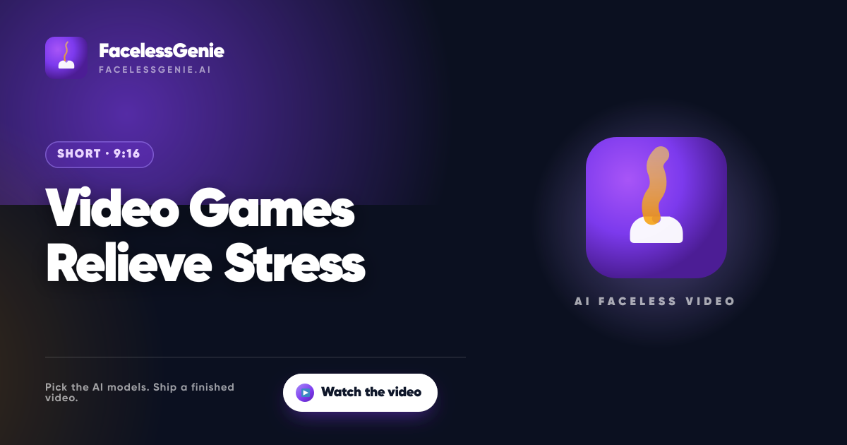 Video Games Relieve Stress