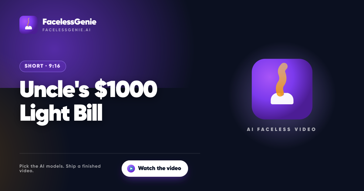 Uncle's $1000 Light Bill